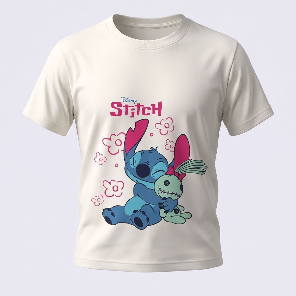 Camiseta Infantil Menina Stitch 1 a 3 Anos Disney