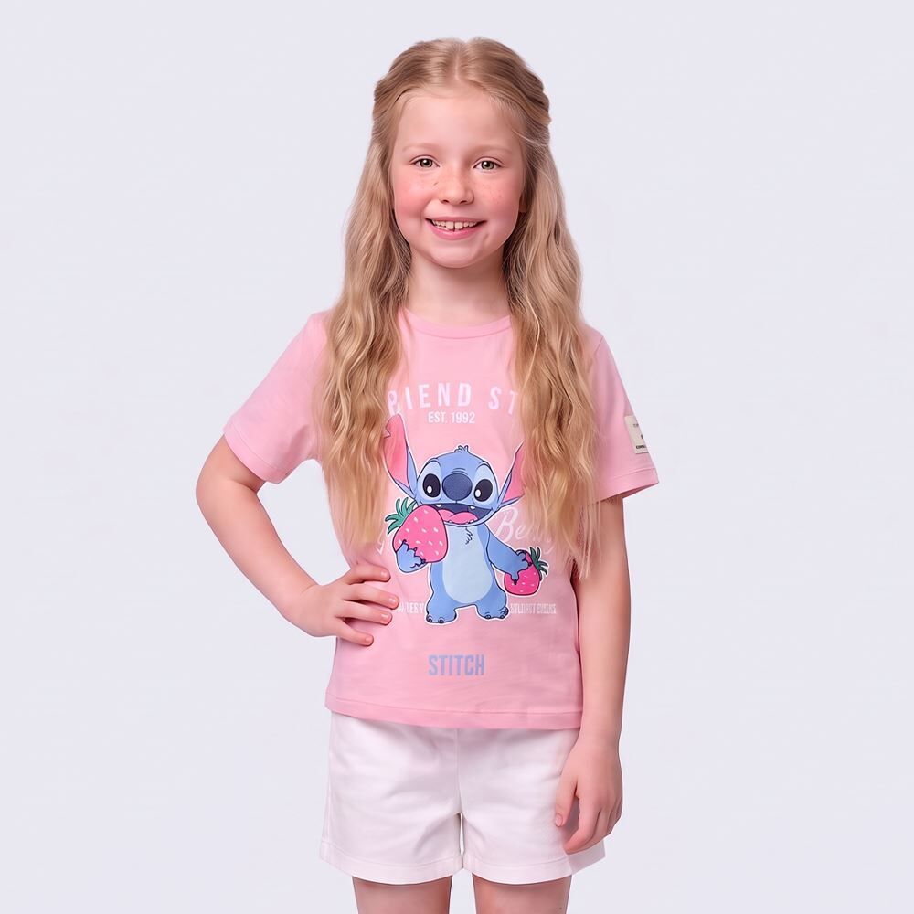 Camiseta Infantil Menina Stitch 4 a 10 Anos Disney