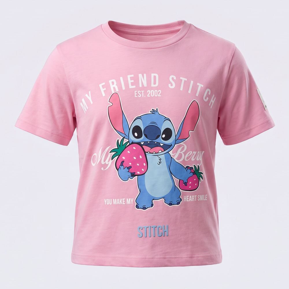 Camiseta Infantil Menina Stitch 4 a 10 Anos Disney