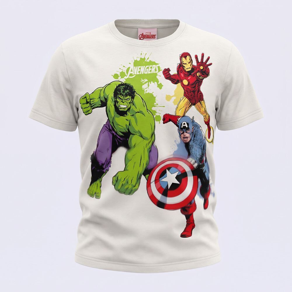 Camiseta Infantil Menino 4 a 10 Anos Avengers