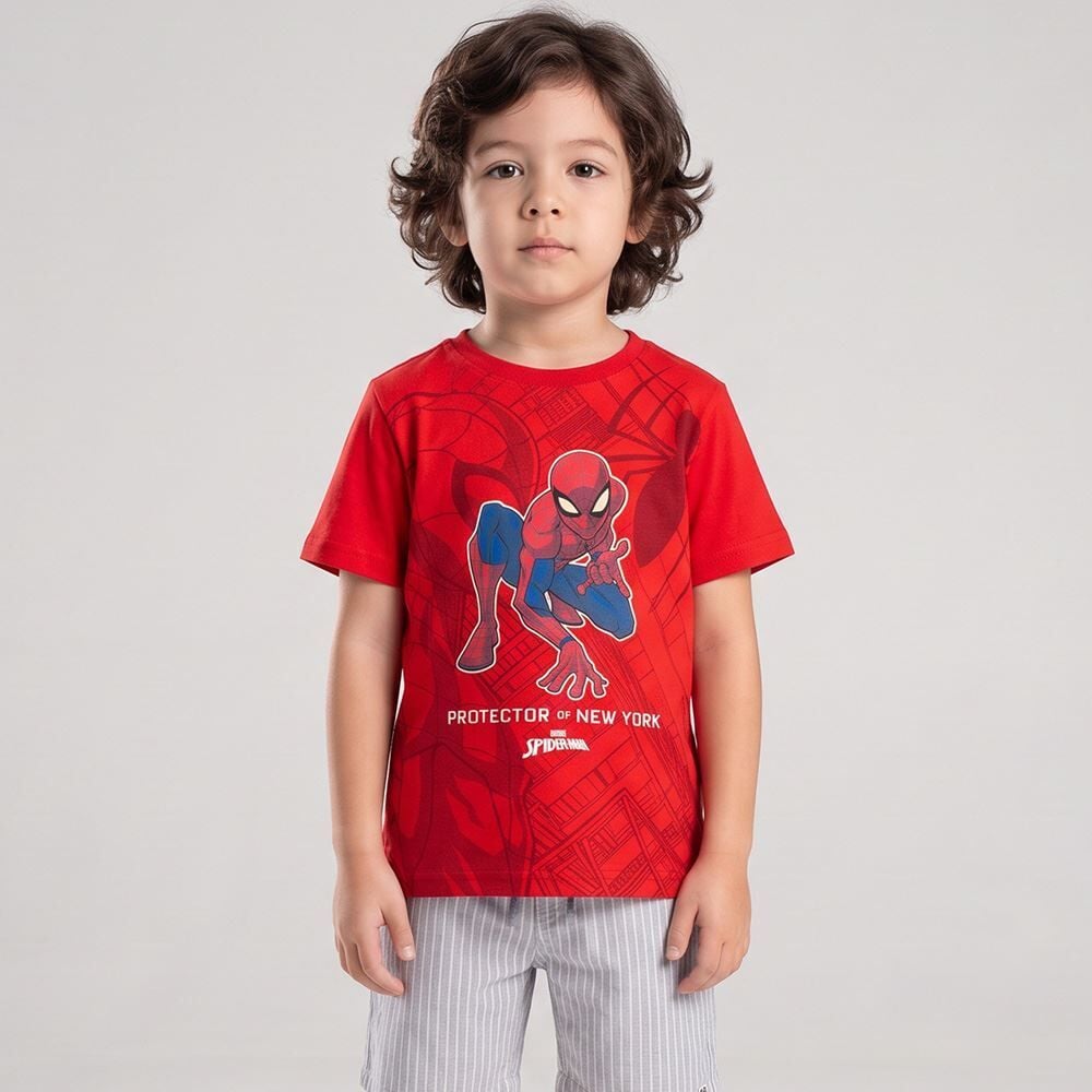 Camiseta Infantil Menino 4 a 10 Anos Homem-Aranha