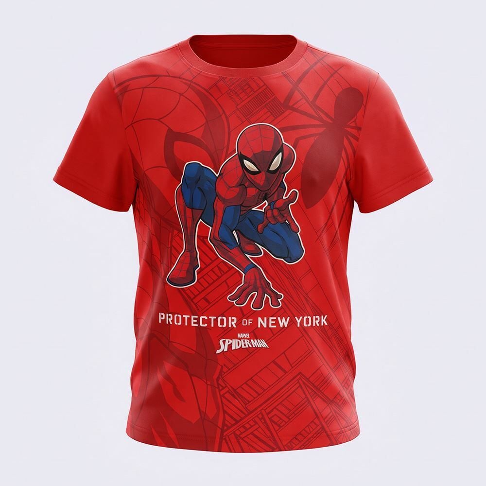 Camiseta Infantil Menino 4 a 10 Anos Homem-Aranha
