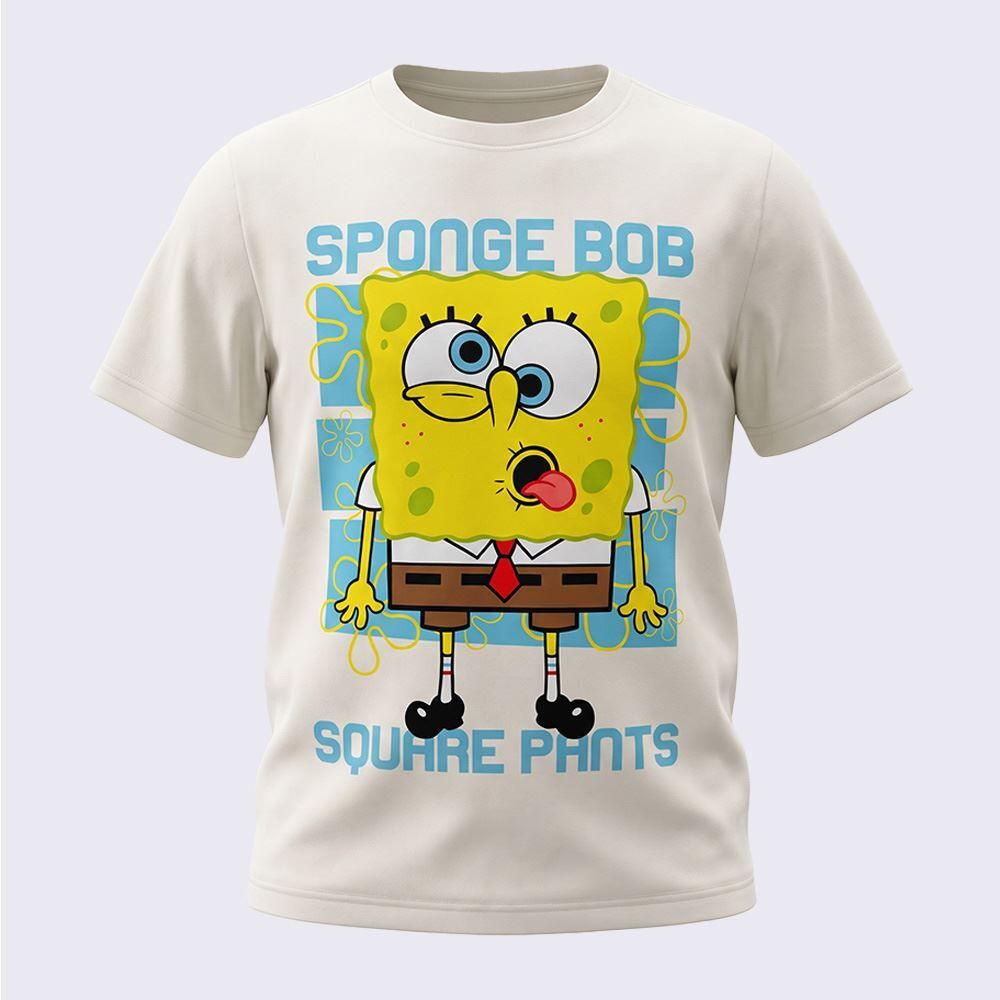 Camiseta Infantil Menino Bob Espoja 4 a 10 Anos