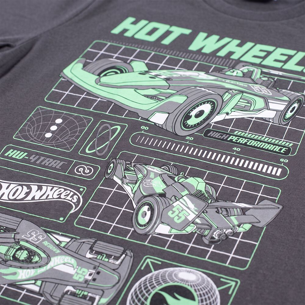 Camiseta Infantil Menino Hot Wheels 4 a 10 Anos