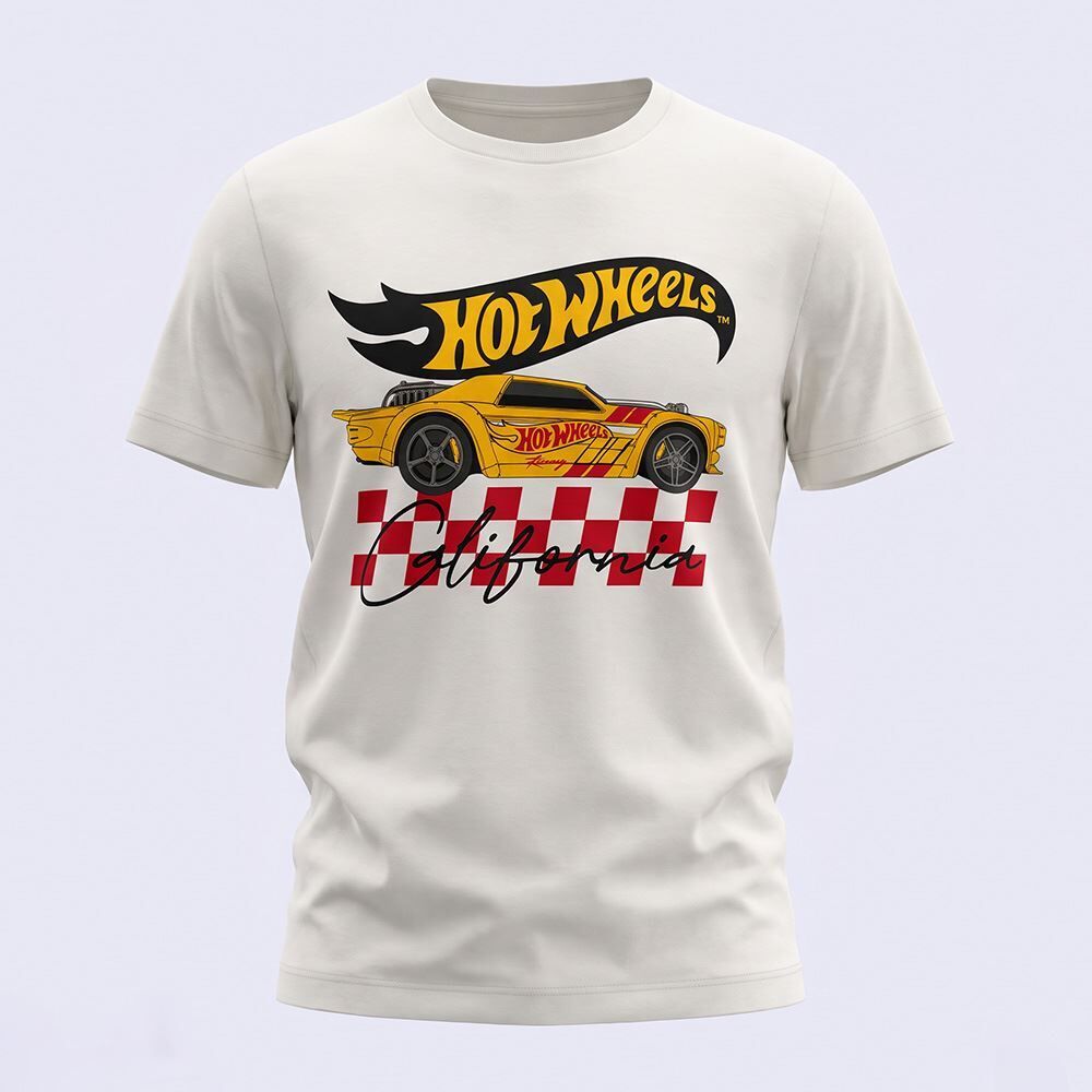 Camiseta Infantil Menino Hot Wheels 4 a 10 Anos