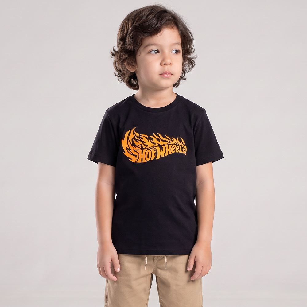 Camiseta Infantil Menino Hot Wheels 4 a 10 Anos