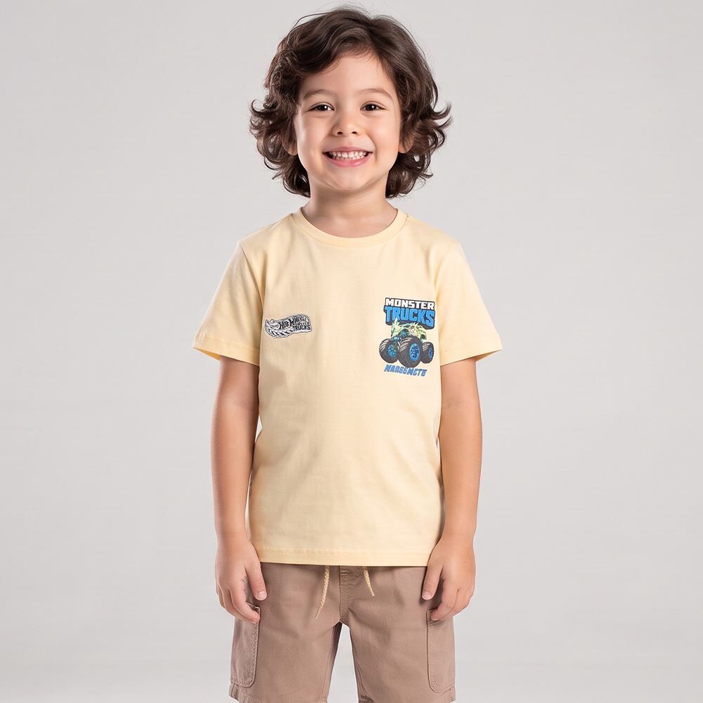 Camiseta Infantil Menino Hot Wheels 4 a 10 Anos