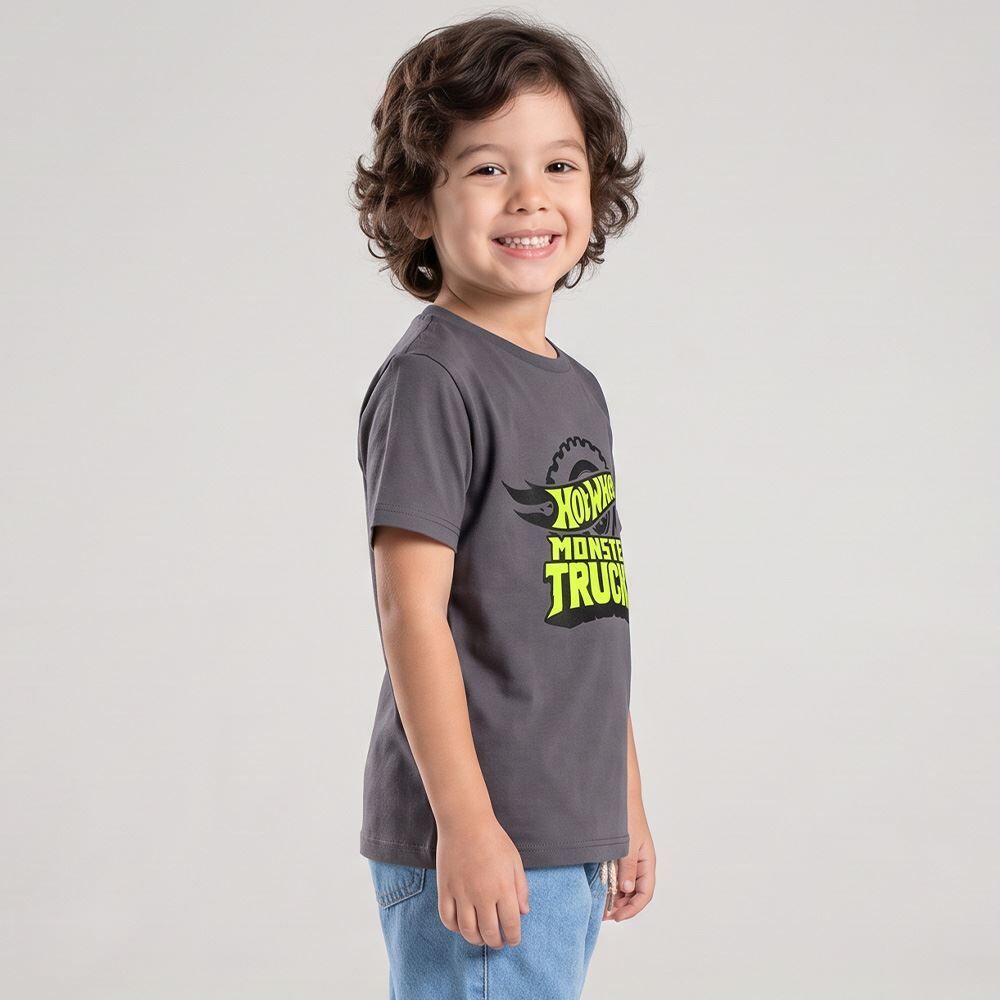 Camiseta Infantil Menino Hot Wheels 4 a 10 Anos Mattel
