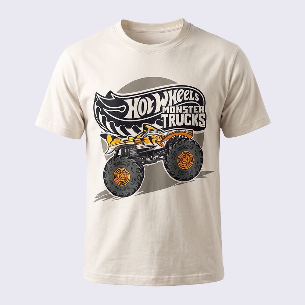 Camiseta Infantil Menino Hot Wheels 4 a 10 Anos Mattel