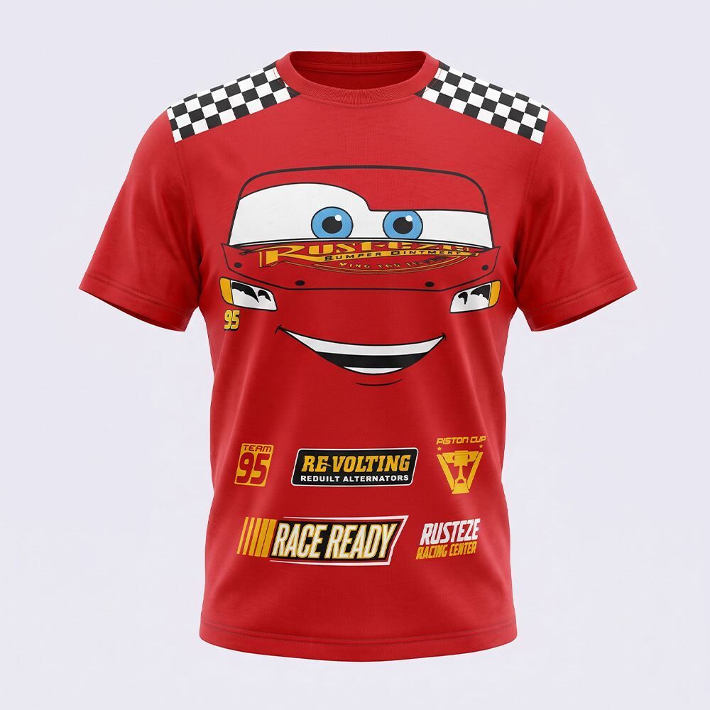Camiseta Infantil Menino McQueen 4 a 10 Anos Disney