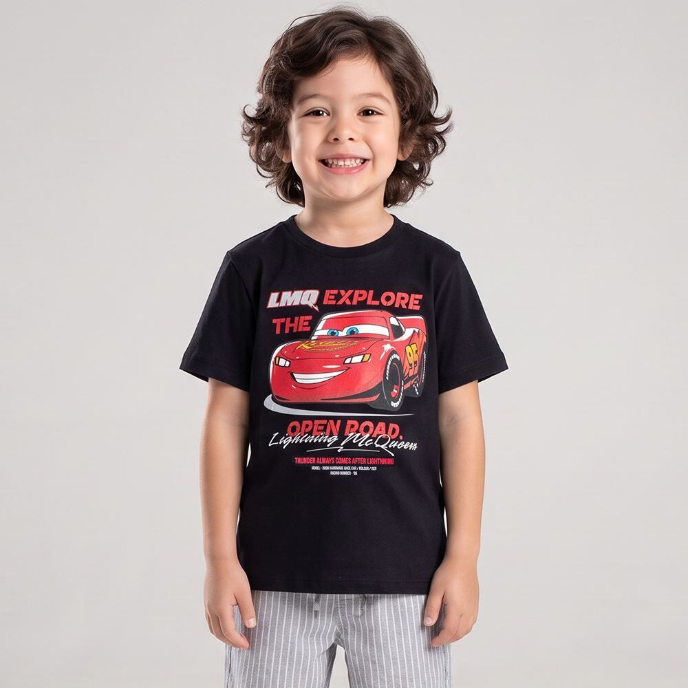 Camiseta Infantil Menino Mcqueen 4 a 10 Anos Disney