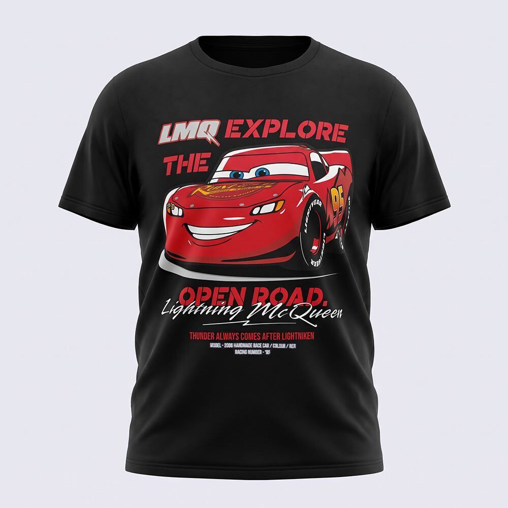 Camiseta Infantil Menino Mcqueen 4 a 10 Anos Disney