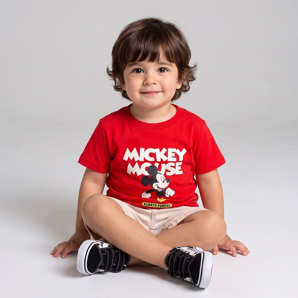 Camiseta Infantil Menino Mickey 1 a 3 Anos Disney