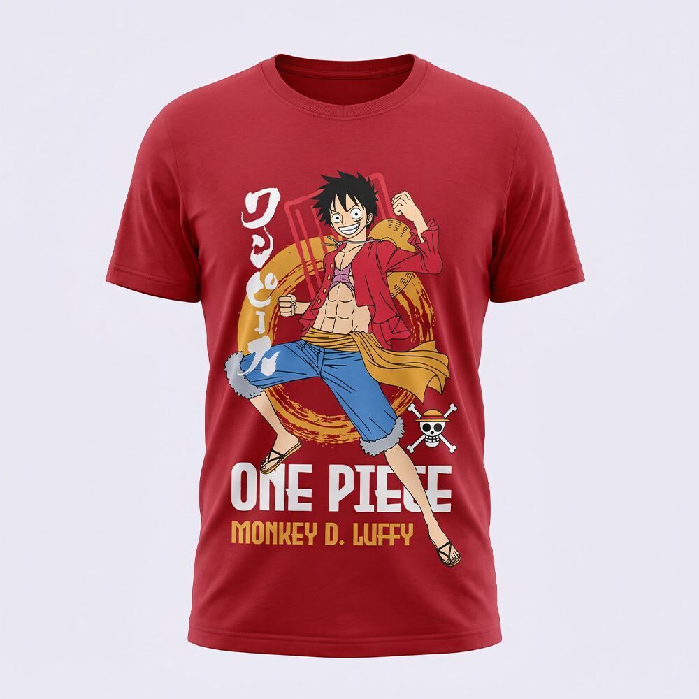 Camiseta Infantil Menino One Piece 4 a 10 Anos