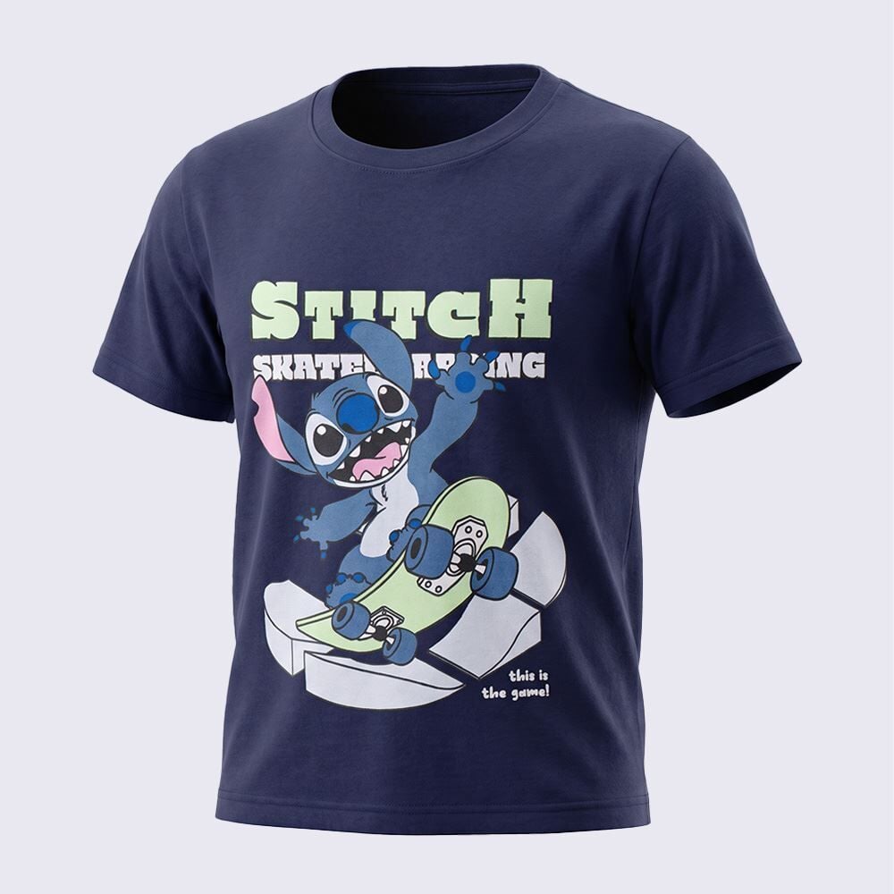 Camiseta Infantil Menino Stitch 1 a 3 Anos Disney
