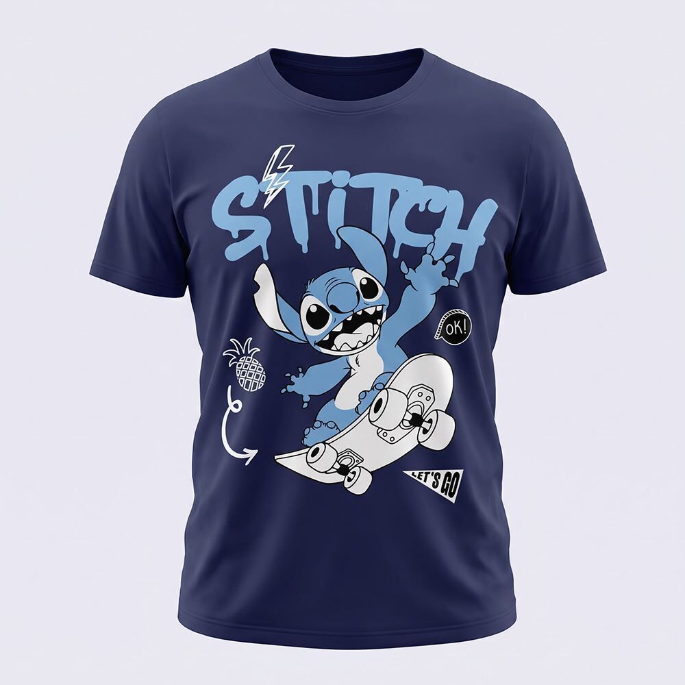 Camiseta Infantil Menino Stitch 4 a 10 Anos Disney
