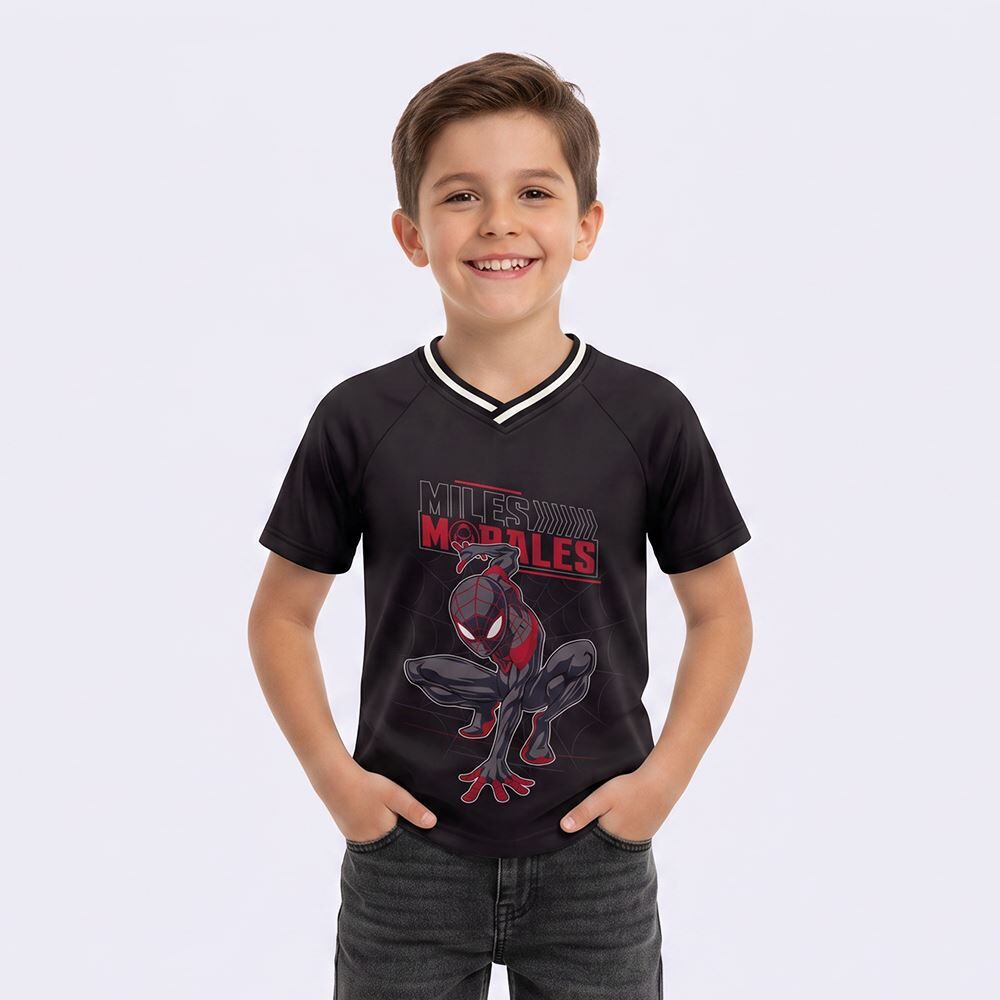 Camiseta Infantil Miles Morales 4 a 10 Anos Marvel