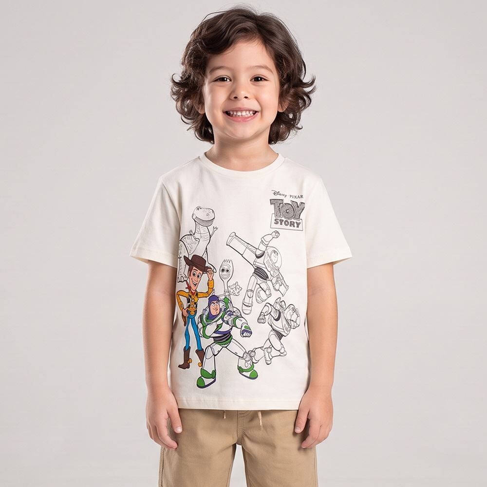 Camiseta Infantil Toy Story Menino 4 a 10 Anos Disney