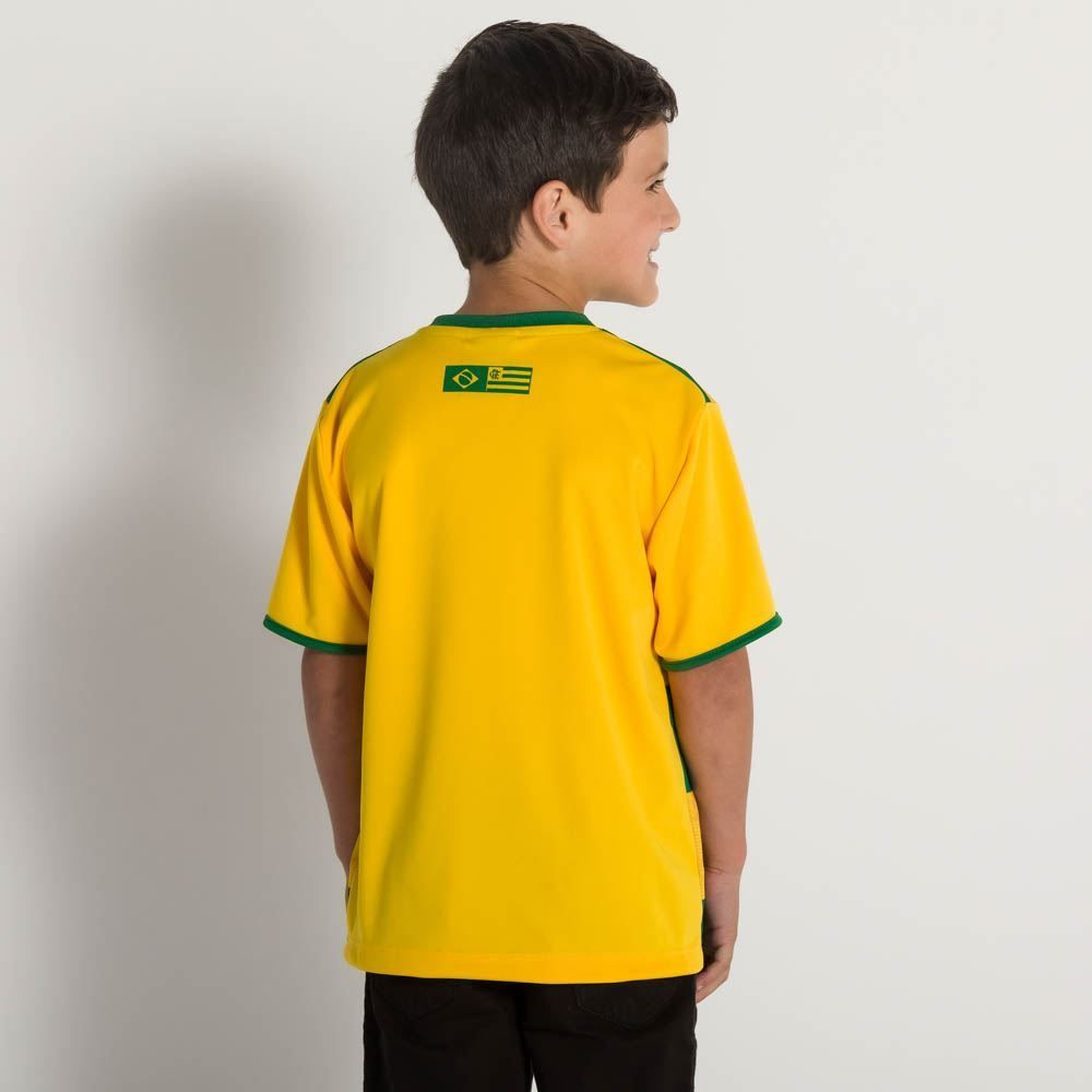 Camiseta Infantil Unissex Borari Brasil Flamengo Body Lab