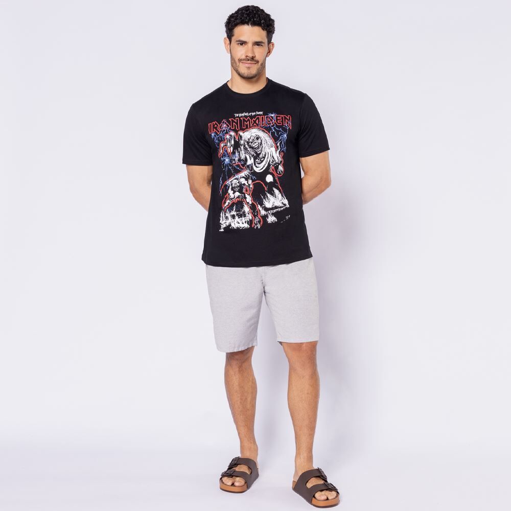 Camiseta Iron Maiden Masculina Em Algodão