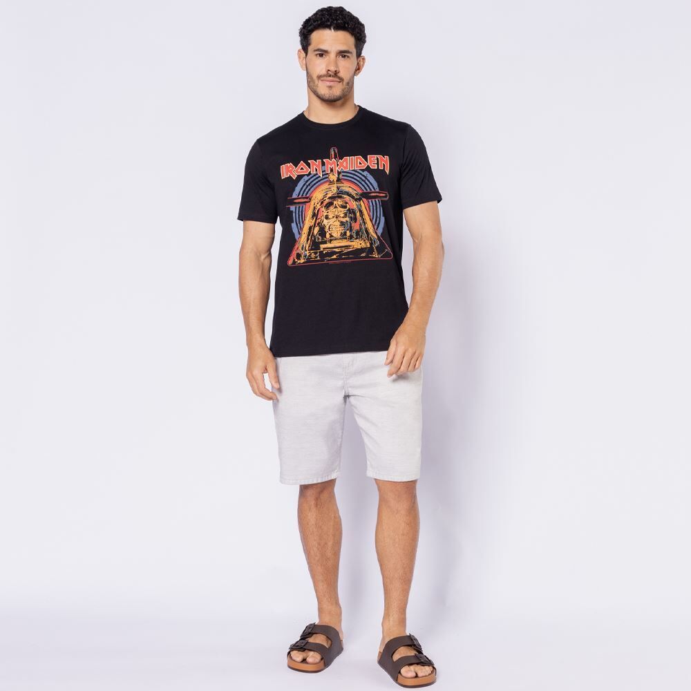 Camiseta Iron Maiden Masculina Em Algodão