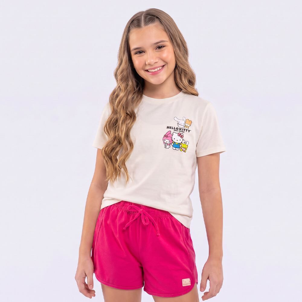 Camiseta Juvenil Menina Hello Kitty 12 a 16 Anos
