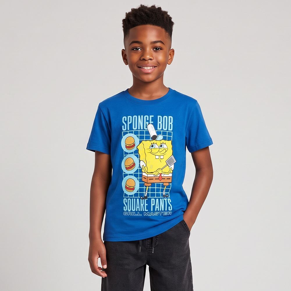Camiseta Juvenil Menino Bob Esponja 12 a 16 Anos