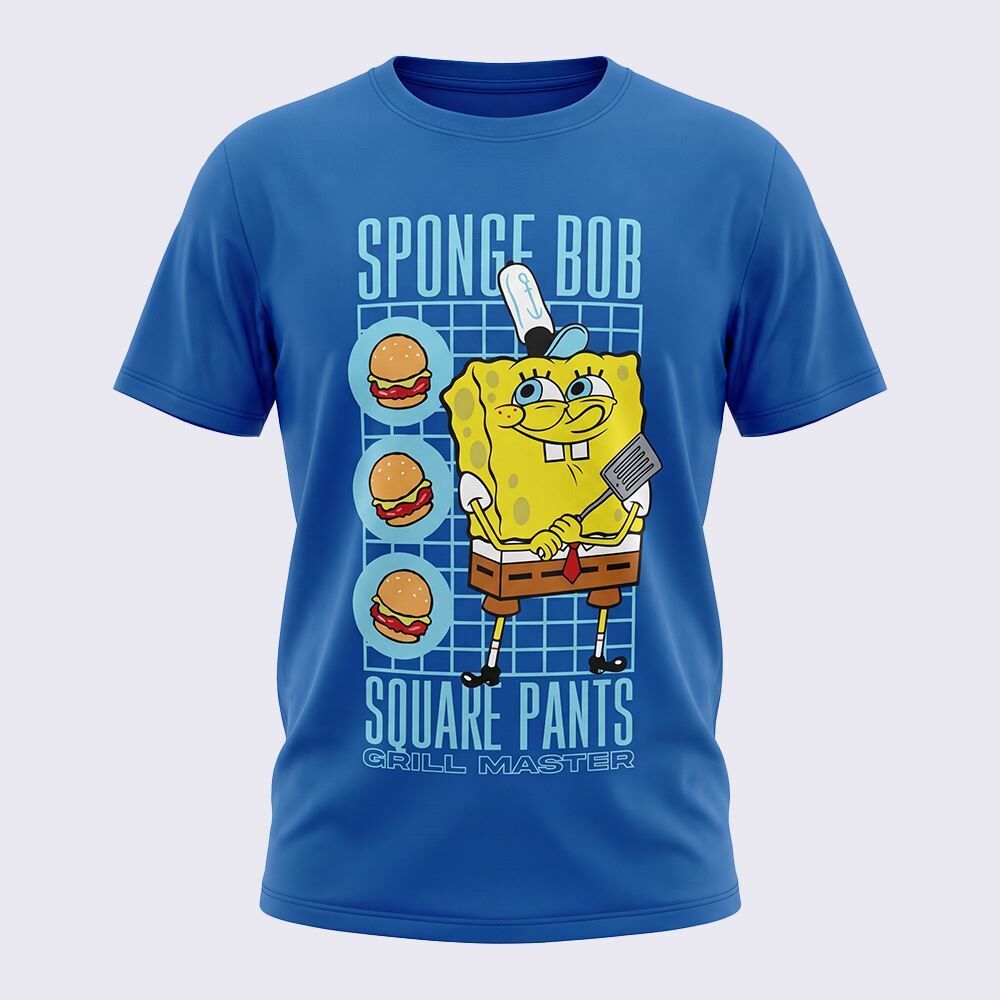 Camiseta Juvenil Menino Bob Esponja 12 a 16 Anos