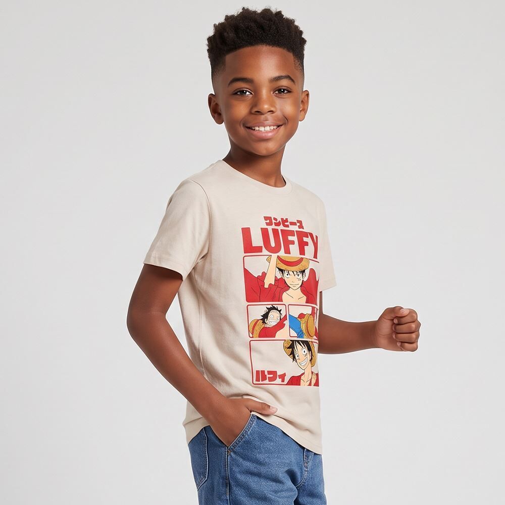 Camiseta Juvenil Menino One Piece 12 a 16 Anos