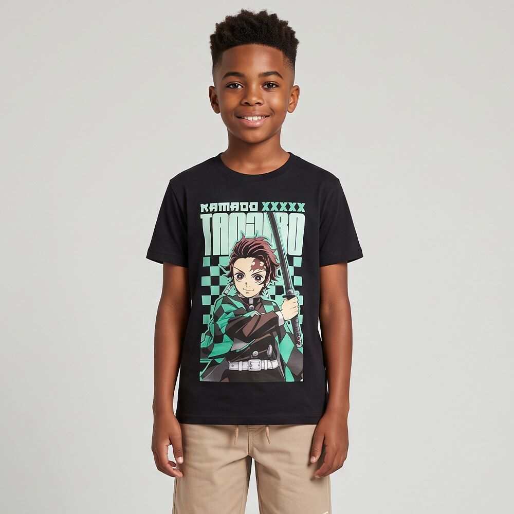 Camiseta Juvenil Menino Tanjiro Kamado 12 a 16 Anos