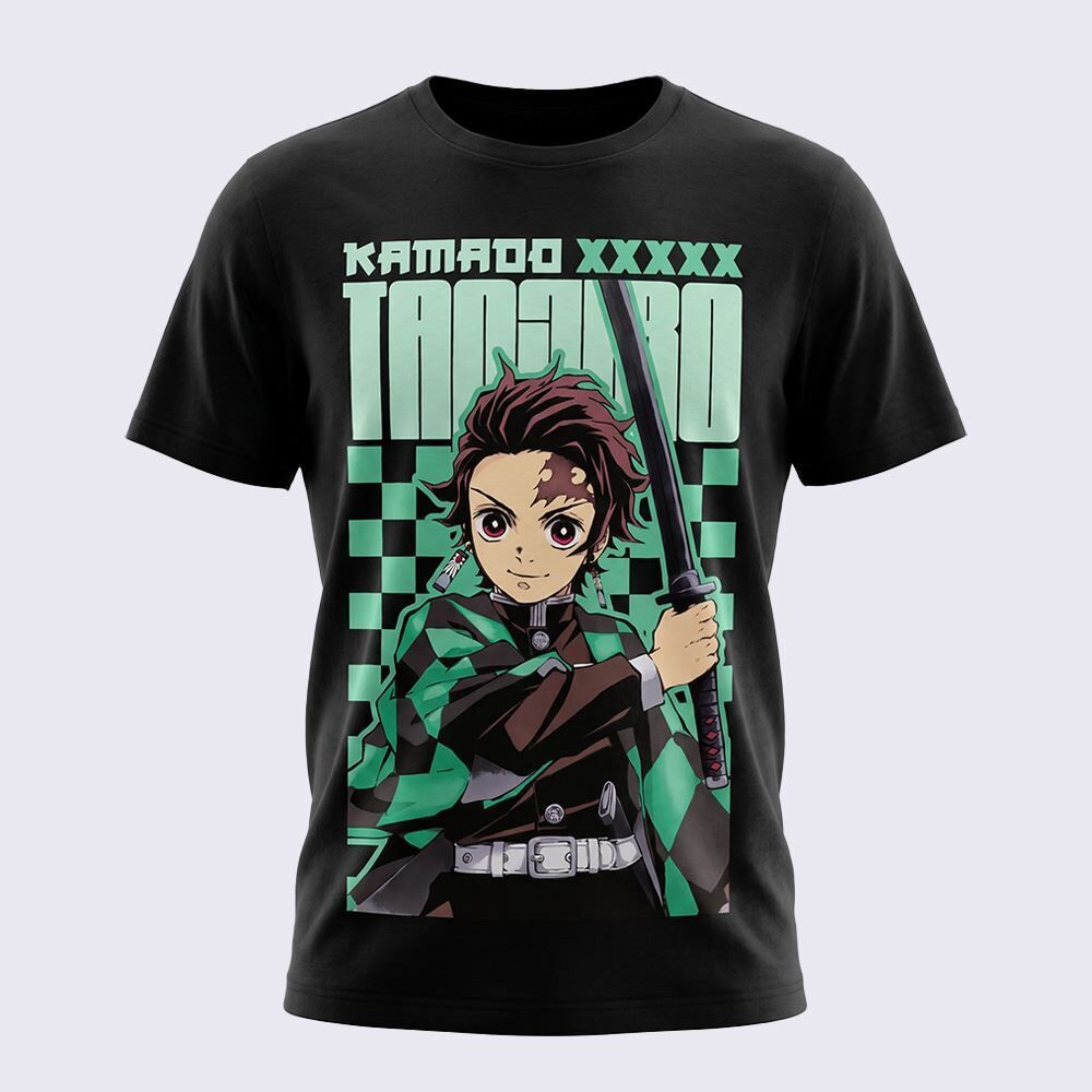 Camiseta Juvenil Menino Tanjiro Kamado 12 a 16 Anos