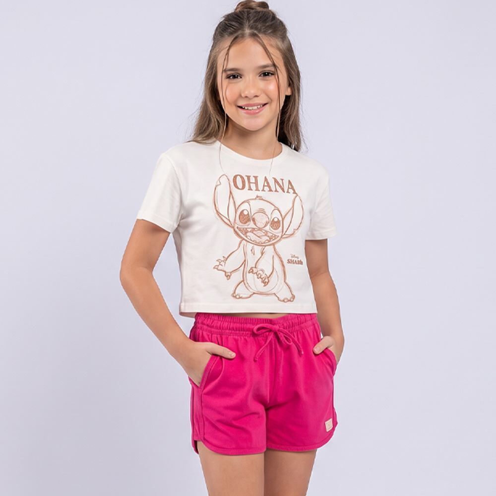 Camiseta Juvenil Stitch 12 a 16 Anos Disney