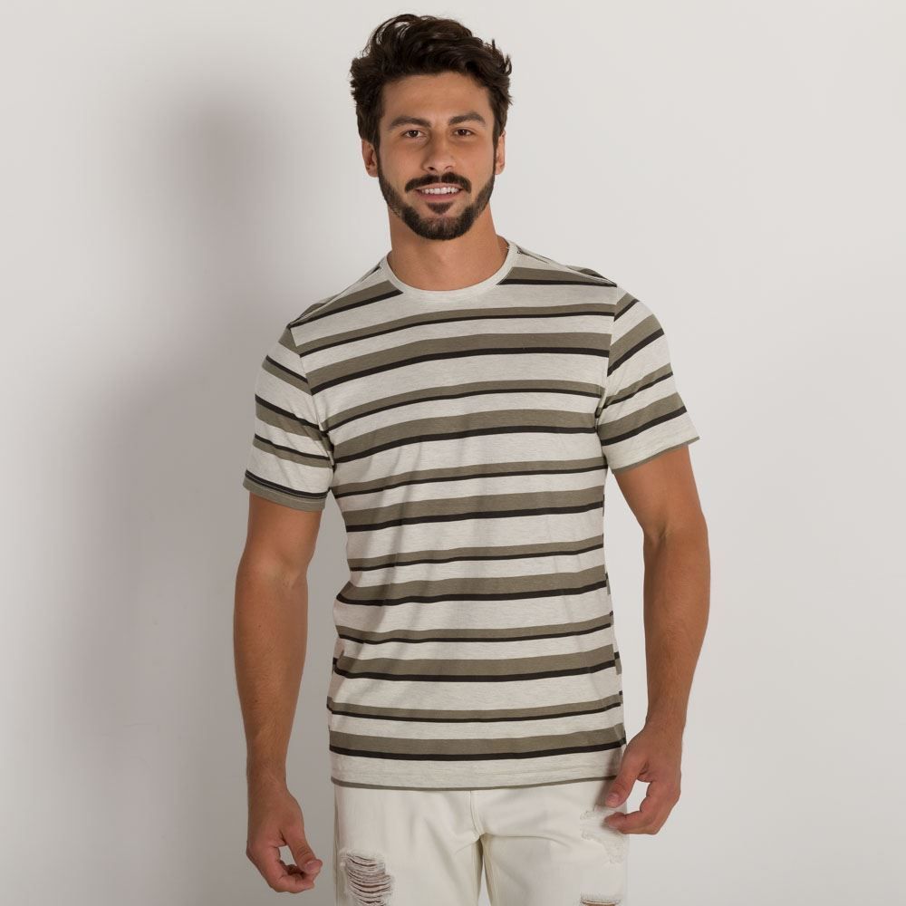 Camiseta Listrada Contraste Marc Alain