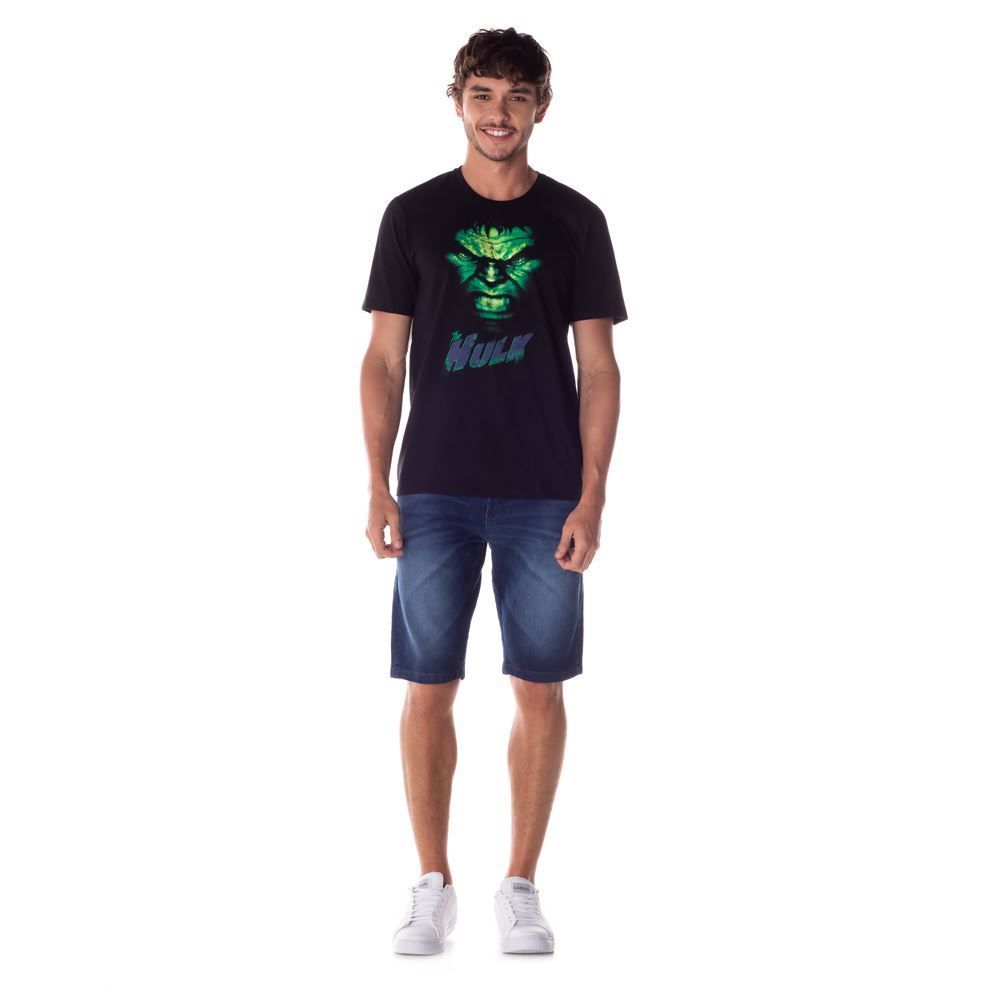 Camiseta M/Malha Hulk Manga Curta Marvel