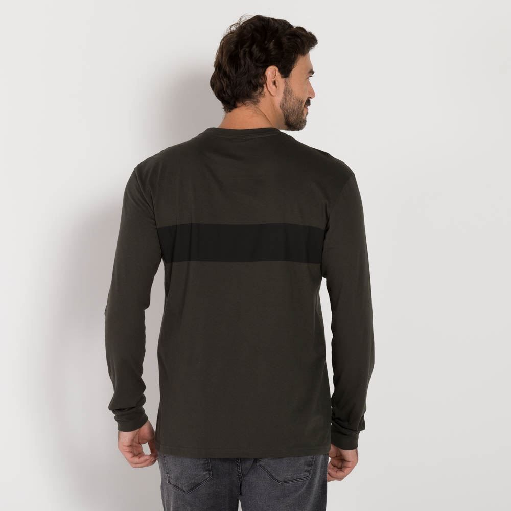 Camiseta Manga Longa Com Bolso Nicoboco