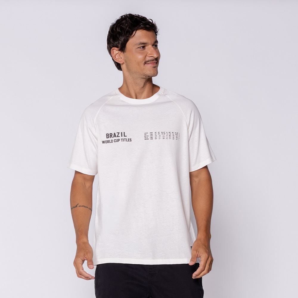 Camiseta Masculina Brazil World Cup Titles Scream