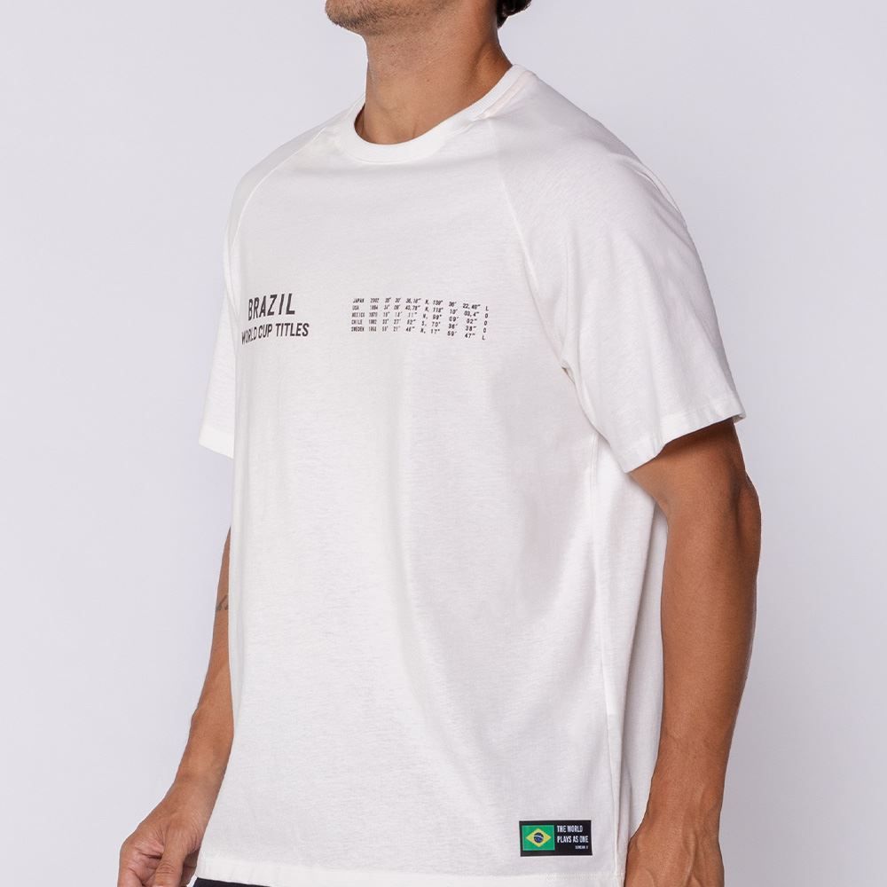 Camiseta Masculina Brazil World Cup Titles Scream