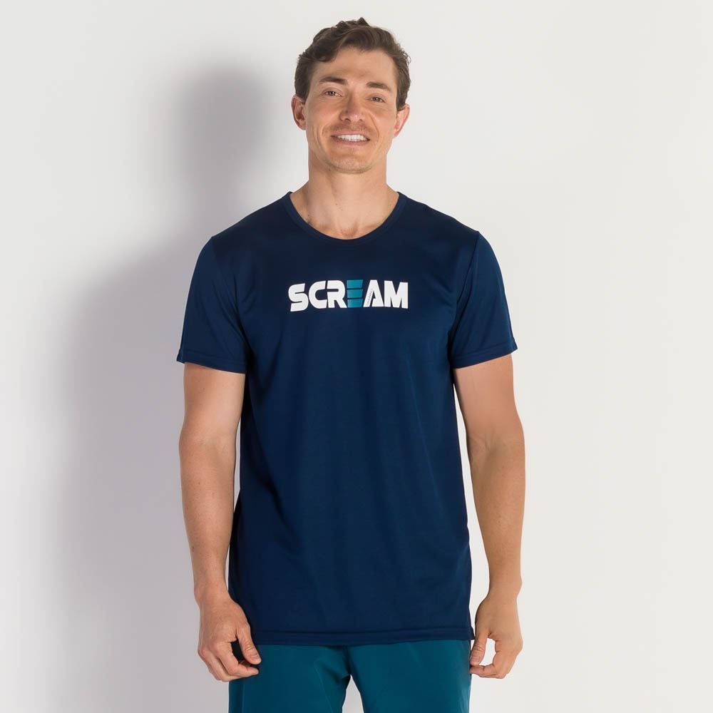 Camiseta Masculina Dry Com Estampa Scream