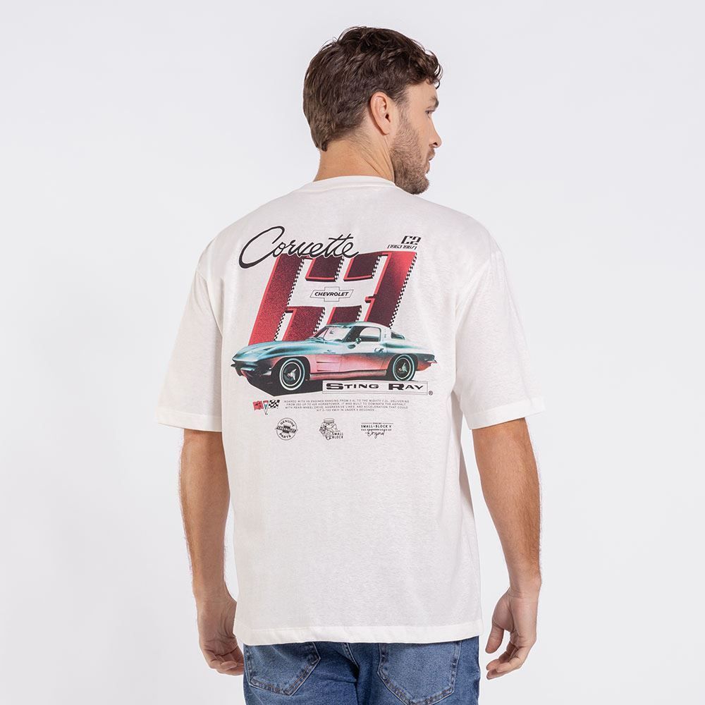 Camiseta Masculina Em Algodão Chevrolet