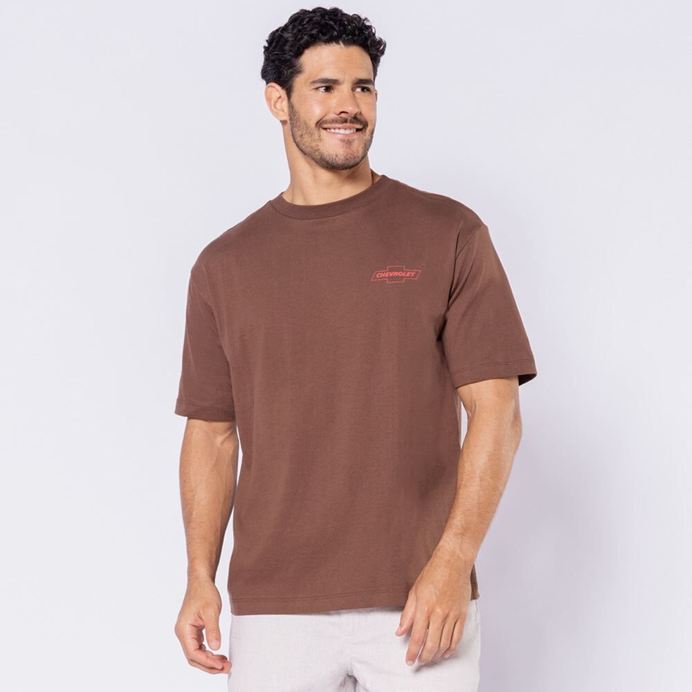 Camiseta Masculina Box Em Algodão Chevrolet