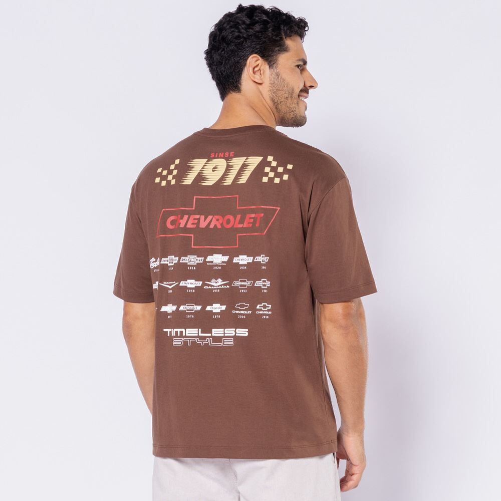 Camiseta Masculina Box Em Algodão Chevrolet