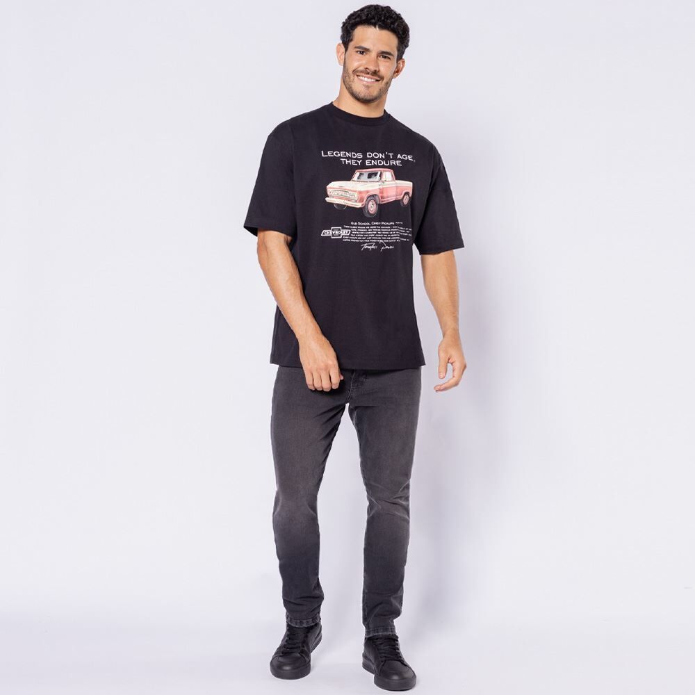 Camiseta Masculina Em Algodão Chevrolet