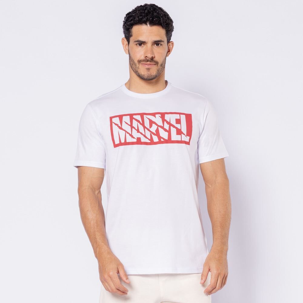 Camiseta Marvel Masculina Em Algodão