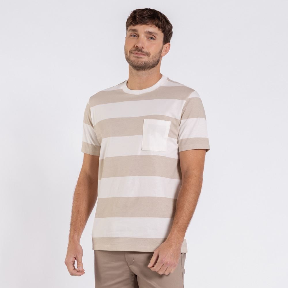 Camiseta Masculina Listrada Marc Alain