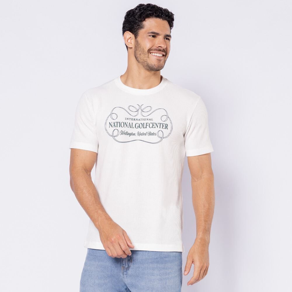 Camiseta Masculina Manga Curta Em Malha Vegas Thing
