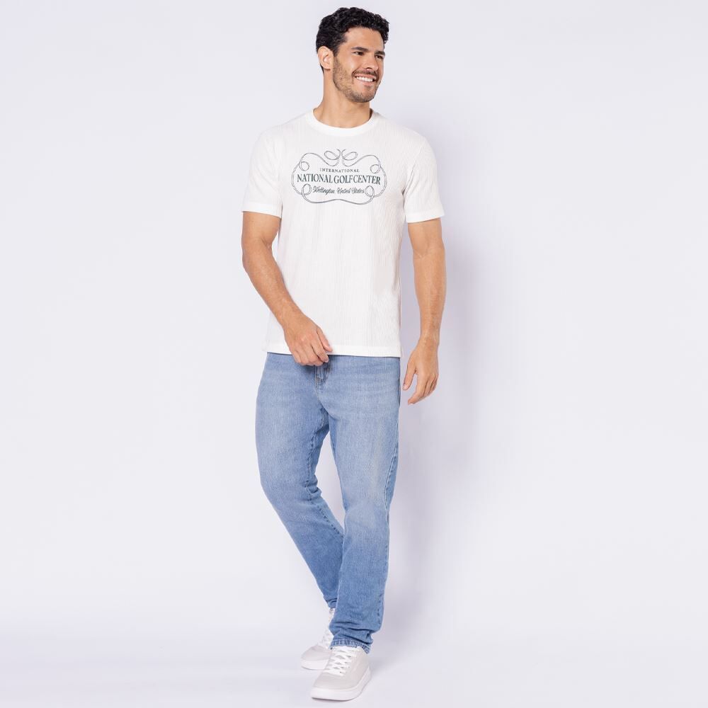 Camiseta Masculina Manga Curta Em Malha Vegas Thing