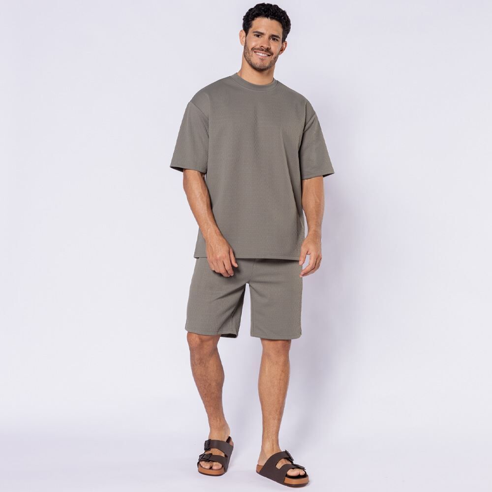 Camiseta Masculina Oversized Texturizada Thing