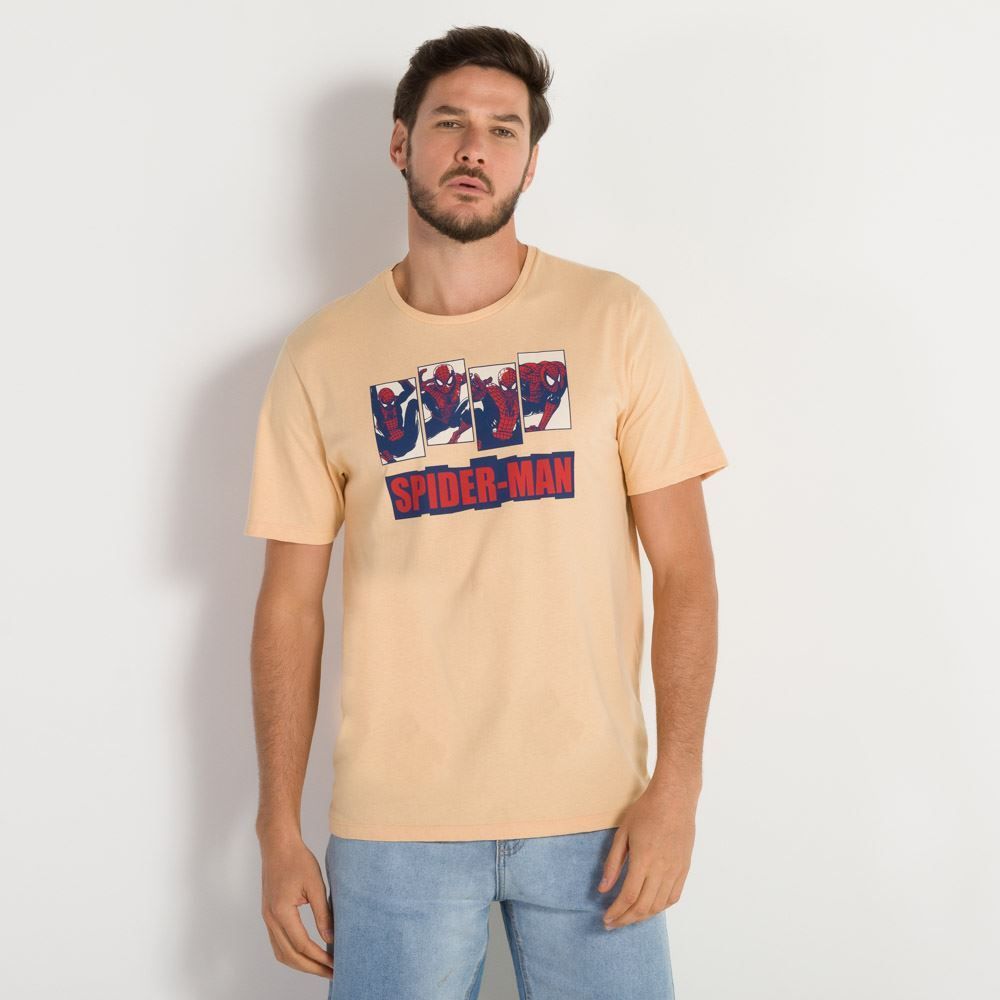 Camiseta Meia Malha Spider Man Marvel