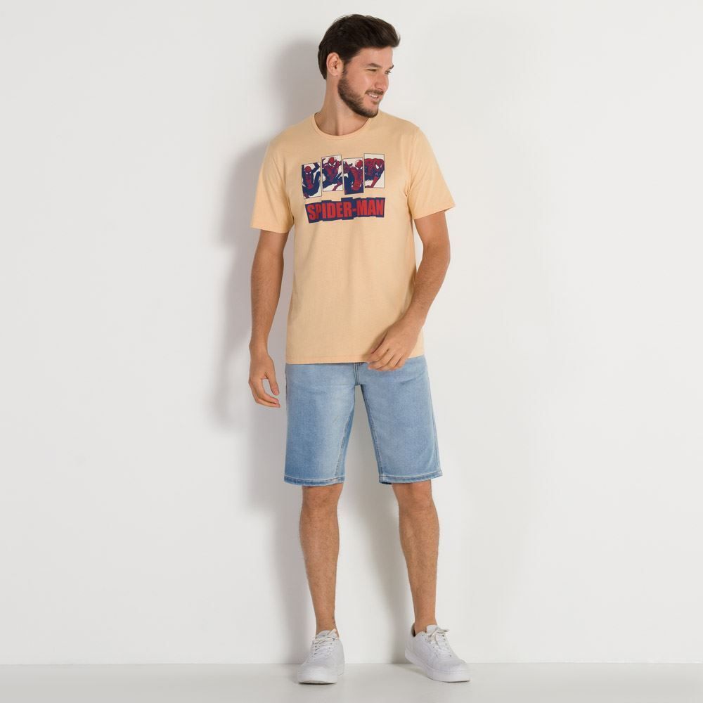 Camiseta Meia Malha Spider Man Marvel