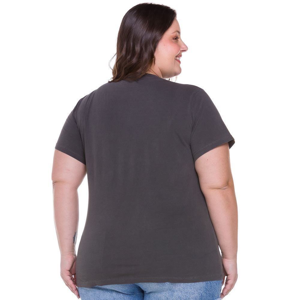 Camiseta Plus Size Estonada Jungle Patrícia Foster Mais